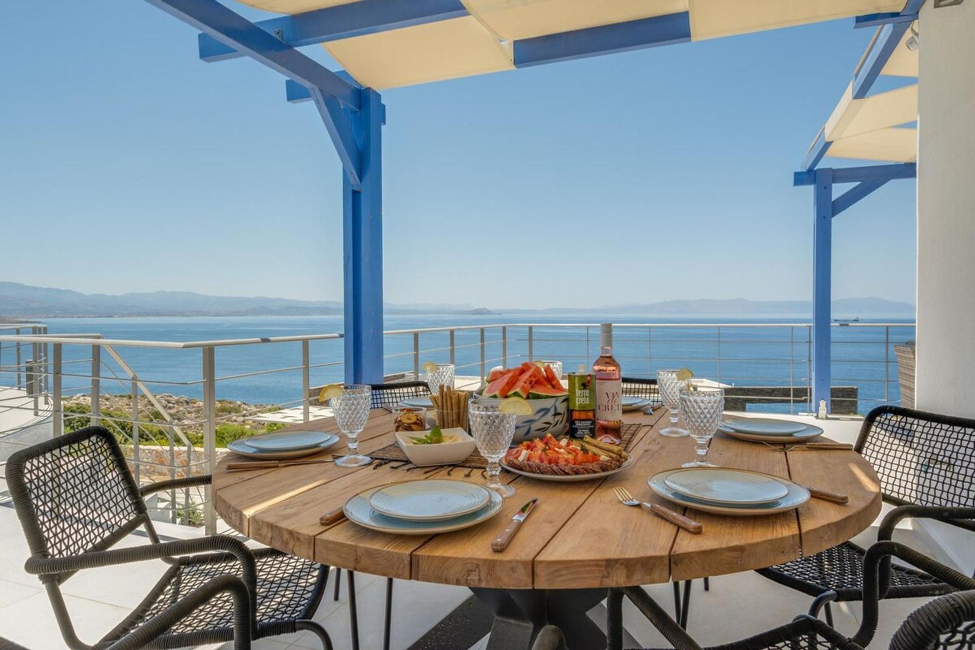 Villa Hemera Ocean View Private Heated Pool Chorafakia المظهر الخارجي الصورة