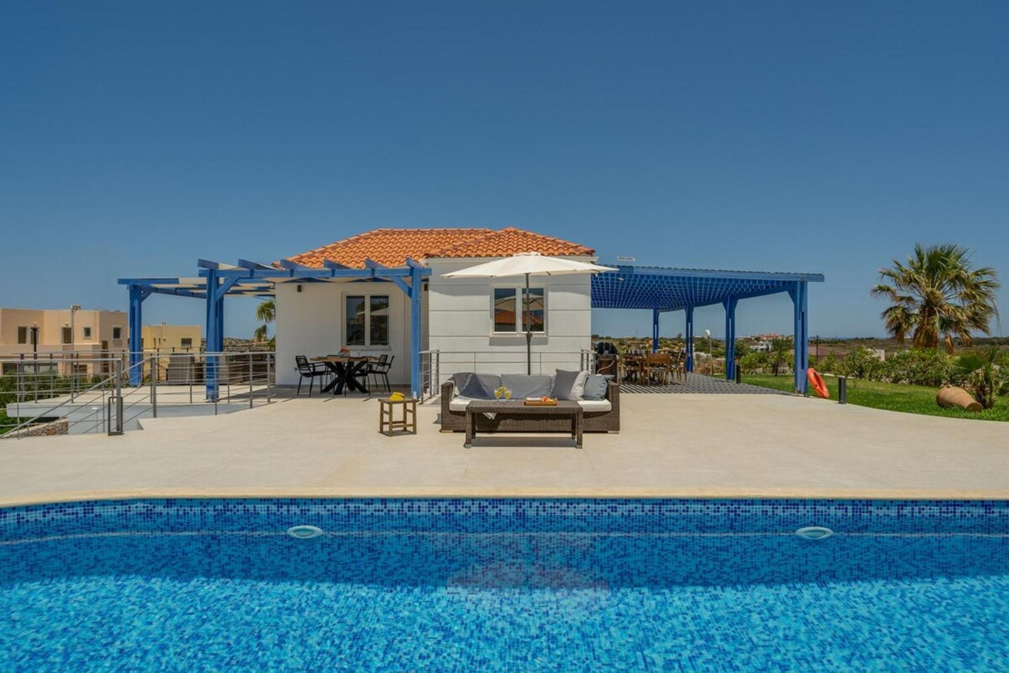 Villa Hemera Ocean View Private Heated Pool Chorafakia المظهر الخارجي الصورة