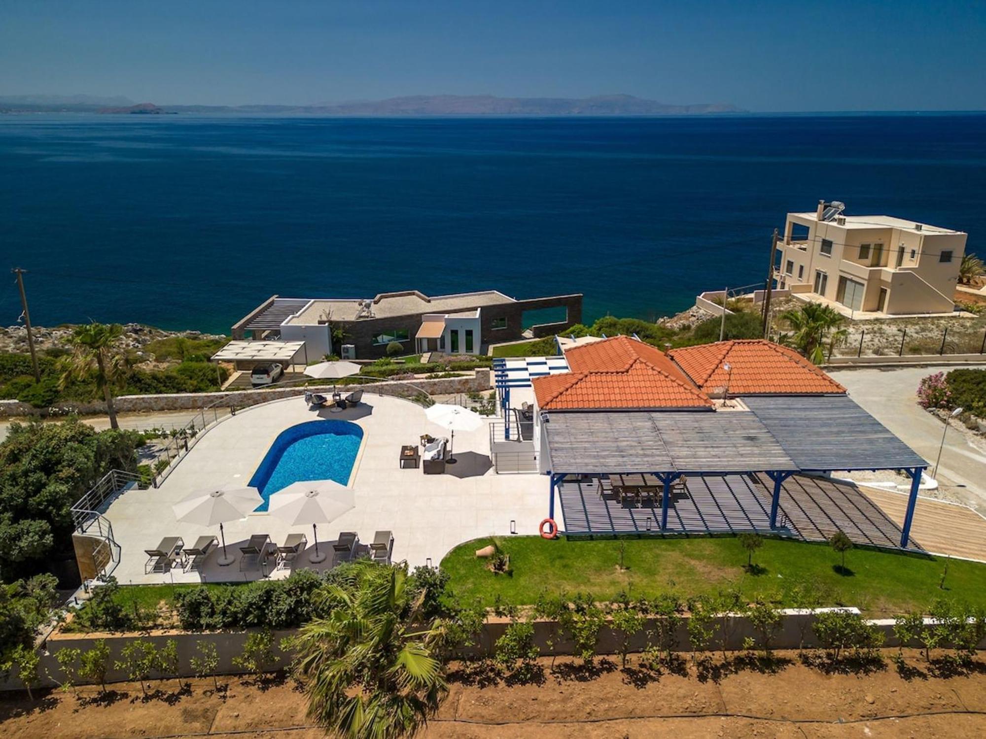 Villa Hemera Ocean View Private Heated Pool Chorafakia المظهر الخارجي الصورة