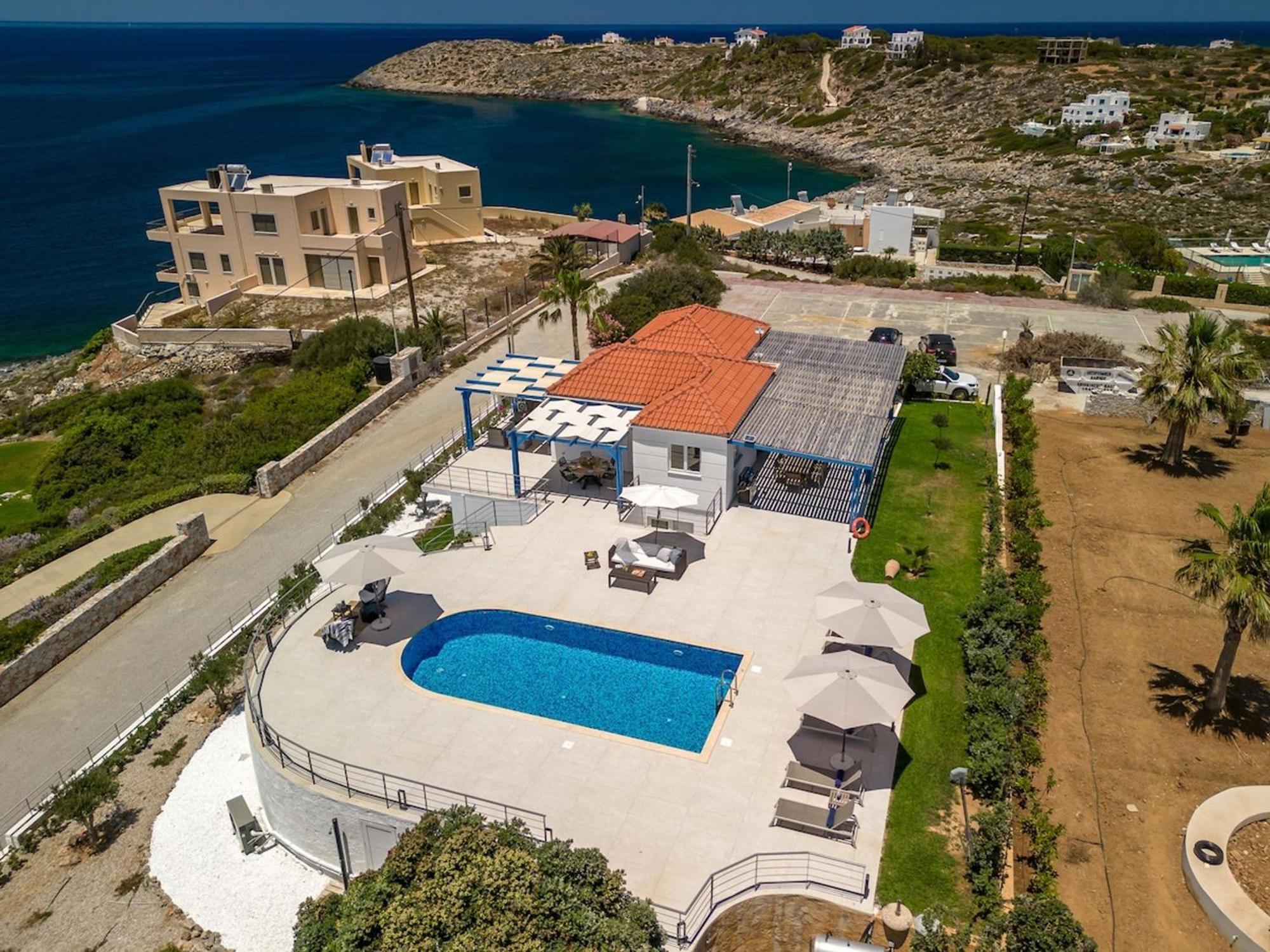Villa Hemera Ocean View Private Heated Pool Chorafakia المظهر الخارجي الصورة